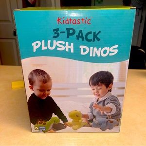 NEW! Kidtastic 3-Plush Dinosaur Soft Toy Set